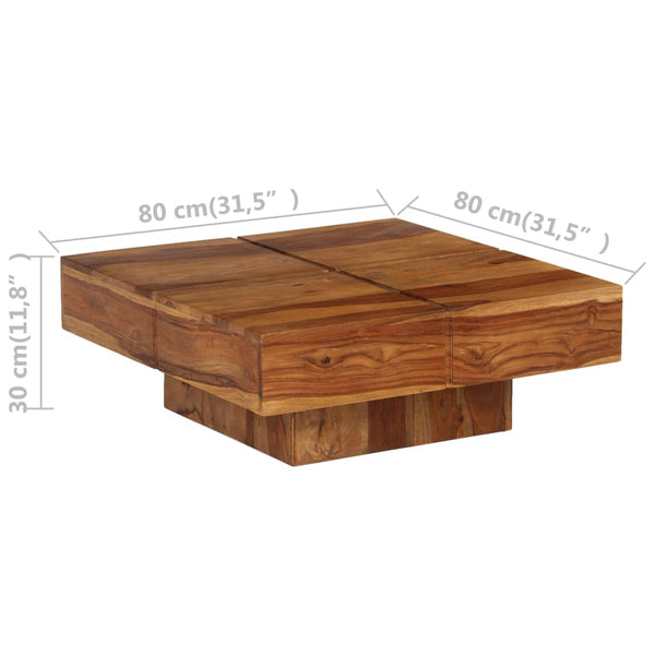 Sohvapöytä Darrell 80x80x30cm (akaasiapuu)