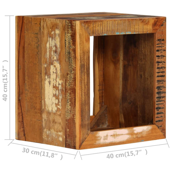 Hocker Pearlie 40x30x40cm (recyceltes Massivholz)