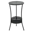Schwarzer Bistrotisch Sevim 40x70cm (Metall)