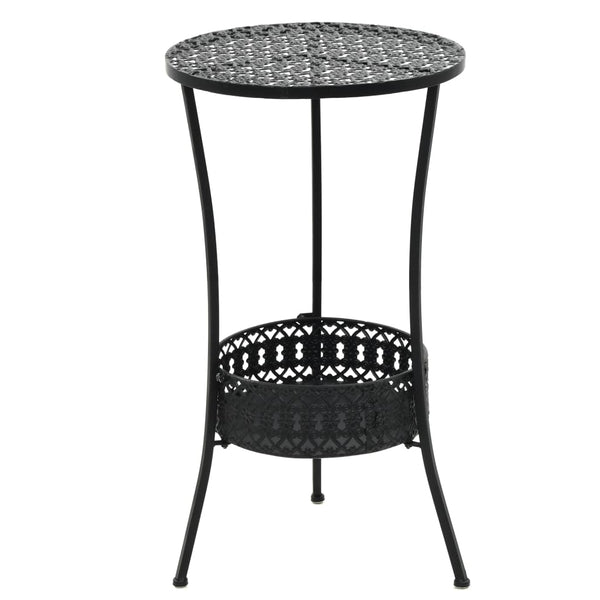 Schwarzer Bistrotisch Sevim 40x70cm (Metall)