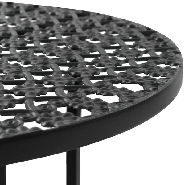 Schwarzer Bistrotisch Sevim 40x70cm (Metall)