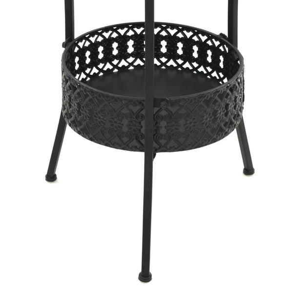 Schwarzer Bistrotisch Sevim 40x70cm (Metall)