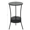 Schwarzer Bistrotisch Sevim 40x70cm (Metall)