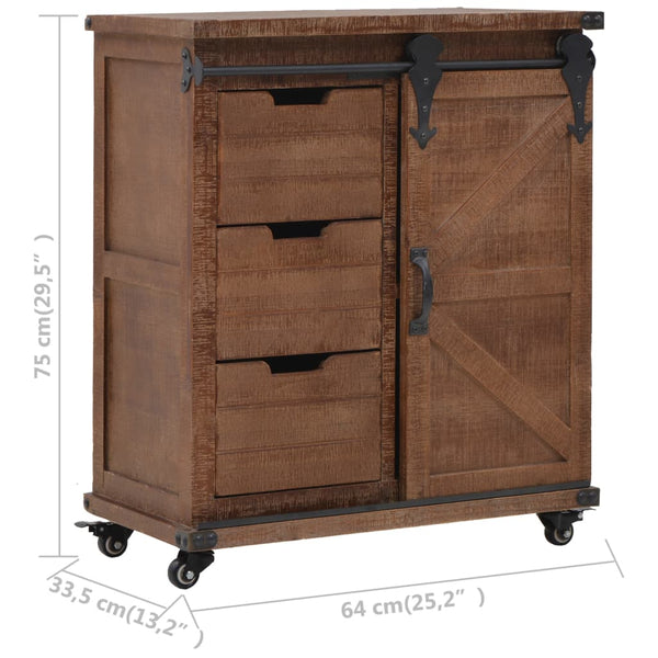 Braune Kommode Diamid 64x33,5x75cm (Fichtenholz)
