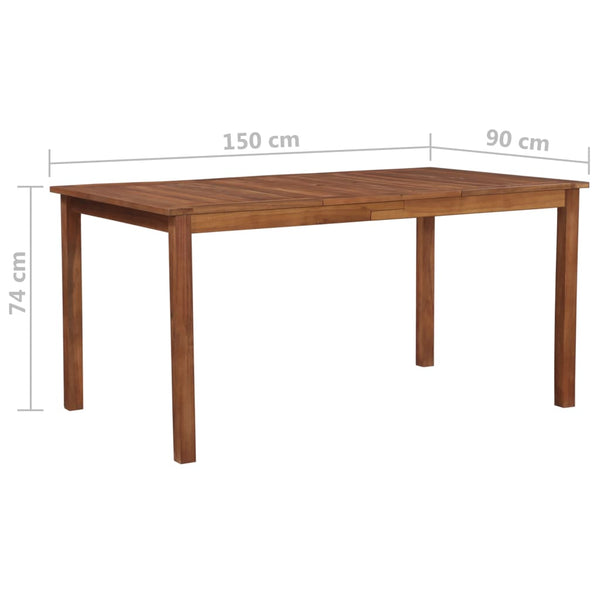Gartentisch Afrodel 150x90x74cm (Akazienholz)