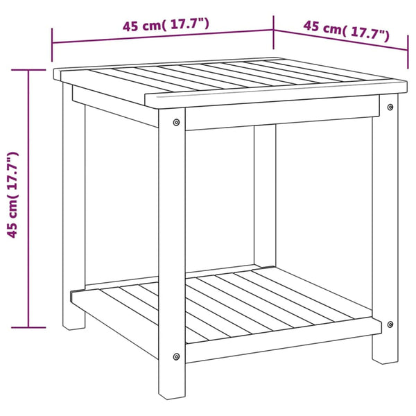 Akazienholz-Beistelltisch Polia 45x45x45cm (massiv)