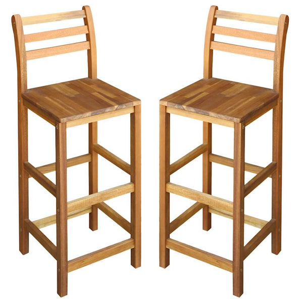 Barhocker Aloisa (2 Stück Akazienholz)