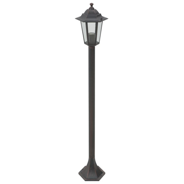 Pronssi pylväsvalaisimet puutarhaan Sinesie 110cm (6 kpl e27 alumiini)