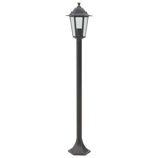 Pronssi pylväsvalaisimet puutarhaan Sinesie 110cm (6 kpl e27 alumiini)