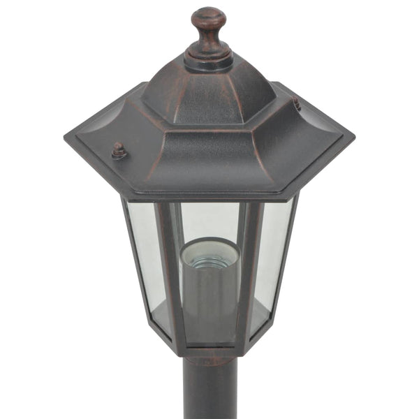 Pronssi pylväsvalaisimet puutarhaan Sinesie 110cm (6 kpl e27 alumiini)