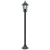 Dunkelgrüne Standsäulenleuchte Sinesie 110cm (6 Stück E27 Aluminium)