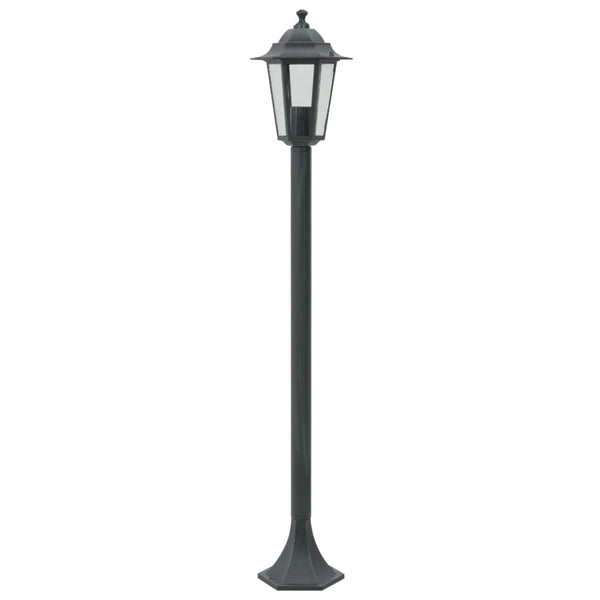 Dunkelgrüne Standsäulenleuchte Sinesie 110cm (6 Stück E27 Aluminium)