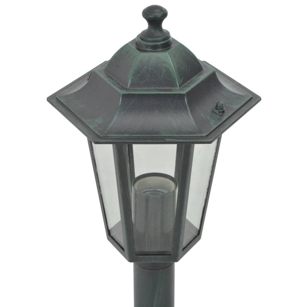 Dunkelgrüne Standsäulenleuchte Sinesie 110cm (6 Stück E27 Aluminium)