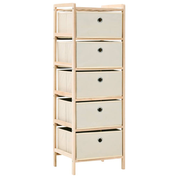 Beige säilytysteline Danelusa 5 kangaskorilla (setripuu)