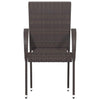 Braune stapelbare Outdoorstühle Vanda (2er Set Polyrattan)