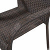 Braune stapelbare Outdoorstühle Vanda (2er Set Polyrattan)