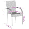 Braune stapelbare Outdoorstühle Vanda (2er Set Polyrattan)