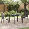 Braune stapelbare Outdoorstühle Vanda (2er Set Polyrattan)