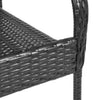 Stapelbare Gartenstühle Vanda, Schwarz (2 Stk. Polyrattan)