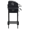 Schwarzer Holzkohlegrill mit Ablage Nevinca
