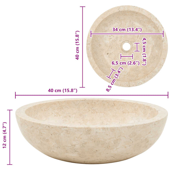 Kerma pesuallas marmori Zorita 40x12cm