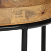 Couchtisch massiv Mango und Stahl Vasili 50x40cm