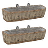 Blumenkasten für Balkon Igna 60cm (2 Stück Weide PE-Auskleidung)