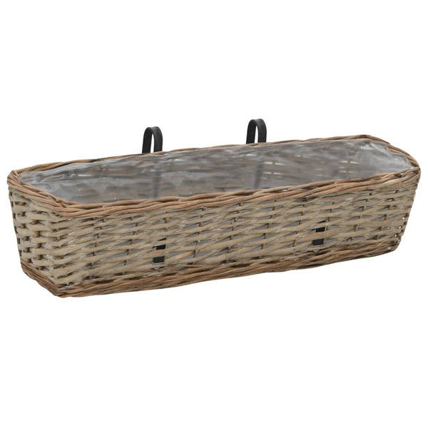 Blumenkasten für Balkon Igna 60cm (2 Stück Weide PE-Auskleidung)