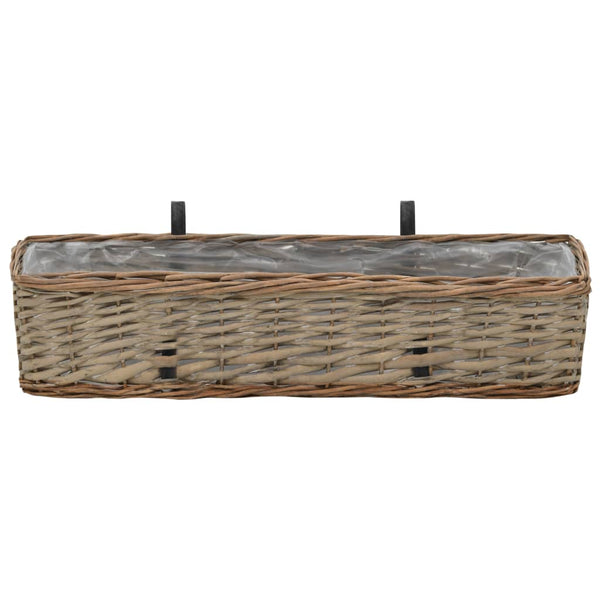 Blumenkasten für Balkon Igna 60cm (2 Stück Weide PE-Auskleidung)
