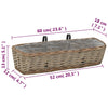 Blumenkasten für Balkon Igna 60cm (2 Stück Weide PE-Auskleidung)