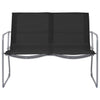 Schwarzes Gartensofa-Set Zinovia 4-teilig (Stoff/Stahl)