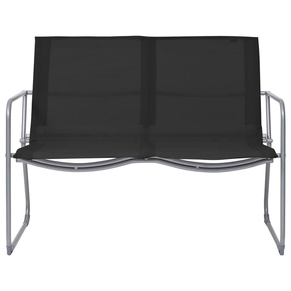 Schwarzes Gartensofa-Set Zinovia 4-teilig (Stoff/Stahl)