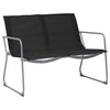 Schwarzes Gartensofa-Set Zinovia 4-teilig (Stoff/Stahl)