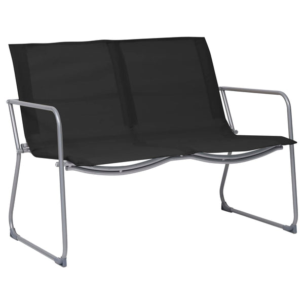 Schwarzes Gartensofa-Set Zinovia 4-teilig (Stoff/Stahl)
