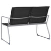 Schwarzes Gartensofa-Set Zinovia 4-teilig (Stoff/Stahl)