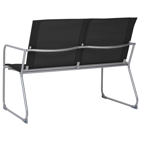 Schwarzes Gartensofa-Set Zinovia 4-teilig (Stoff/Stahl)