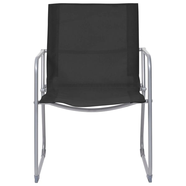 Schwarzes Gartensofa-Set Zinovia 4-teilig (Stoff/Stahl)
