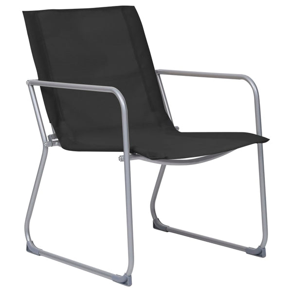 Schwarzes Gartensofa-Set Zinovia 4-teilig (Stoff/Stahl)