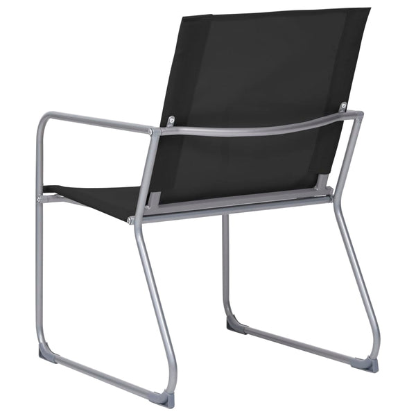 Schwarzes Gartensofa-Set Zinovia 4-teilig (Stoff/Stahl)