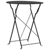 Schwarzes Bistro-Set Birlan (3-teilig, Stahl)