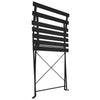 Schwarzes Bistro-Set Birlan (3-teilig, Stahl)