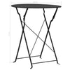 Schwarzes Bistro-Set Birlan (3-teilig, Stahl)