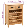 Weinschrank aus Massivholz Eiche Sture 72x32x90cm