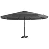 Anthrazit Sonnenschirm Aluminiumstange Goldi 500cm