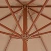 Braungrauer Sonnenschirm mit Holzständer Cozenia 300cm
