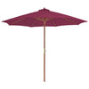 Weinroter Sonnenschirm Holzrahmen Cozenia 300cm