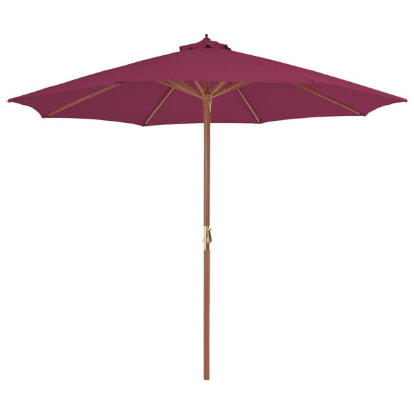 Weinroter Sonnenschirm Holzrahmen Cozenia 300cm