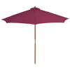 Weinroter Sonnenschirm Holzrahmen Cozenia 300cm