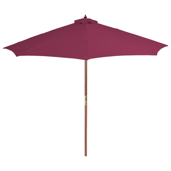 Weinroter Sonnenschirm Holzrahmen Cozenia 300cm