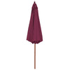 Weinroter Sonnenschirm Holzrahmen Cozenia 300cm